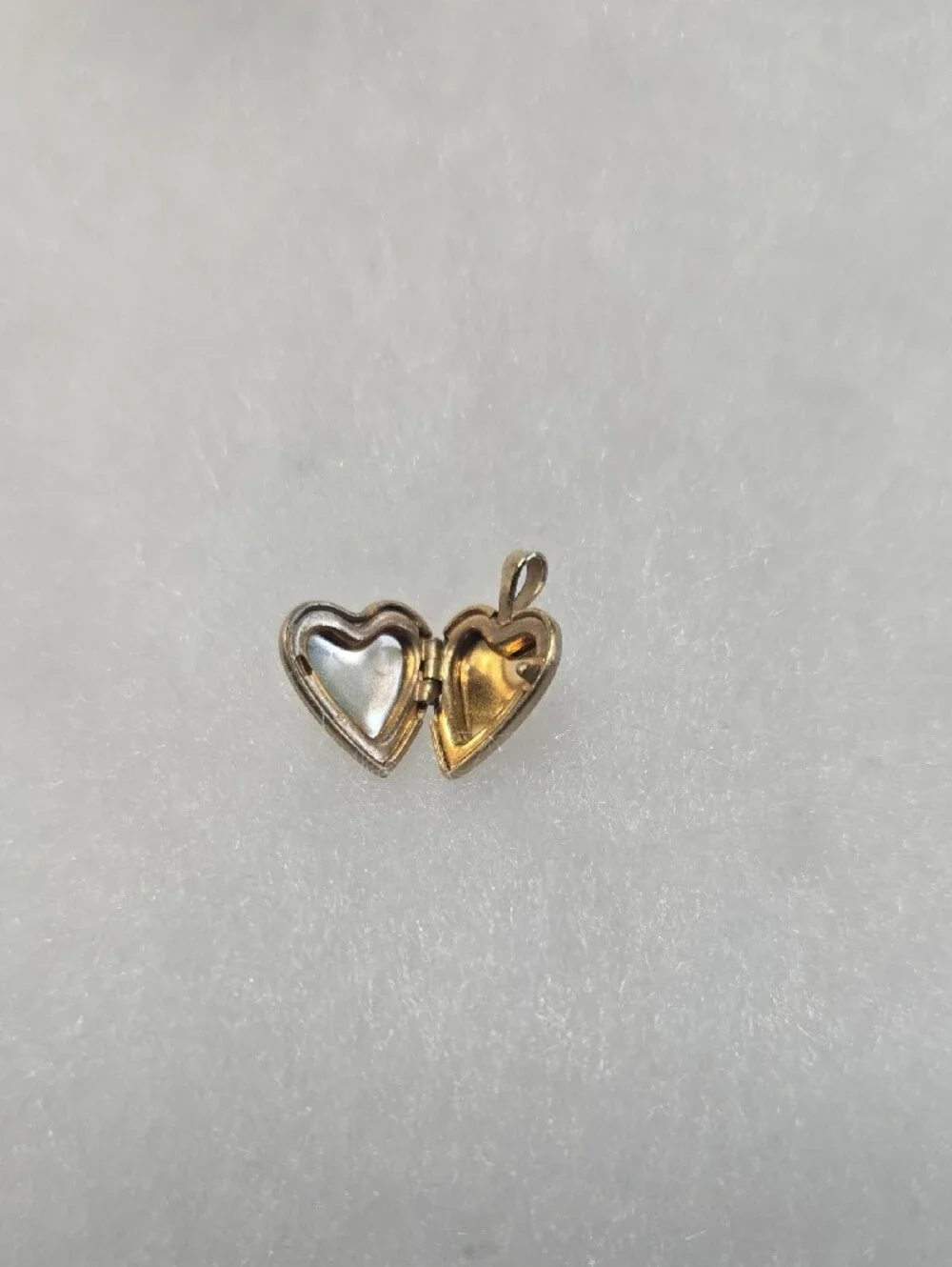 Tiny Heart-Shaped Floral Pendant Necklace - Gold with Pink and Green Accents